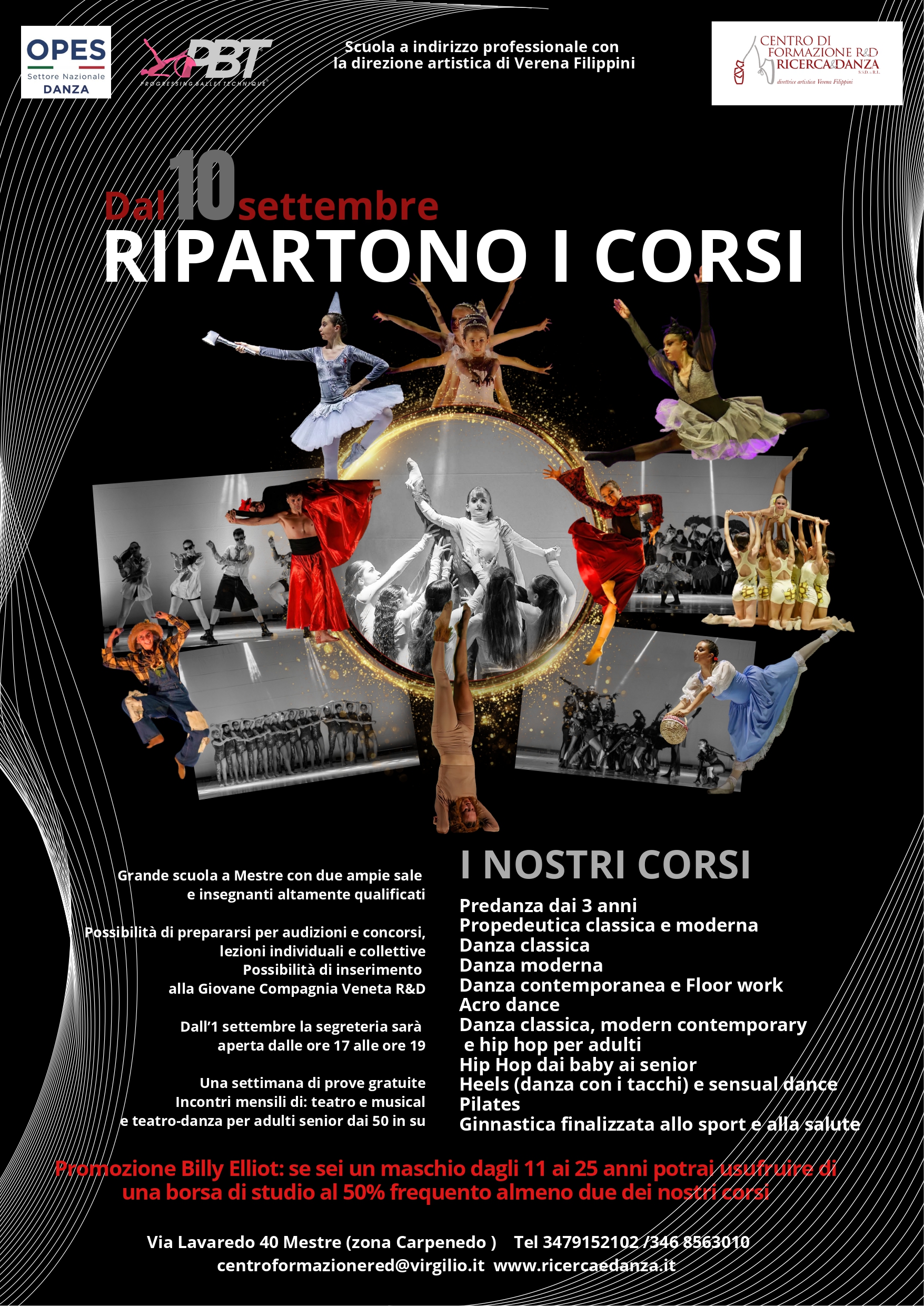 Locandina Centro di Formazione Ricerca e Danza nuova stagione